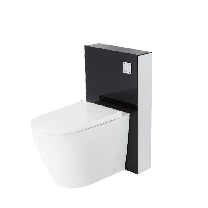 Couvercle réservoir Geberit Monolith WC: Noir chromé / Aluminium